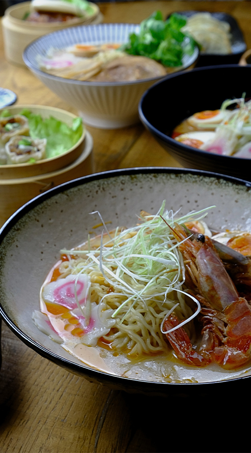 sashimi japonés de gambas